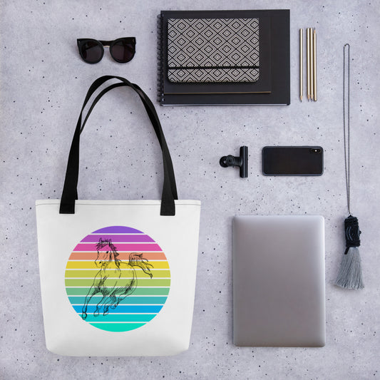 Horse Multi Dot Tote Bag