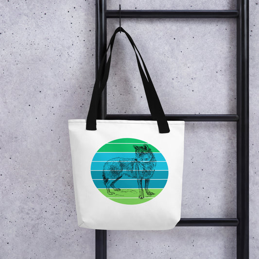 Wolf Green Dot Tote Bag