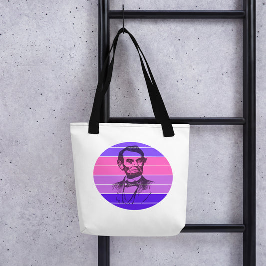 Abe purple tote bag