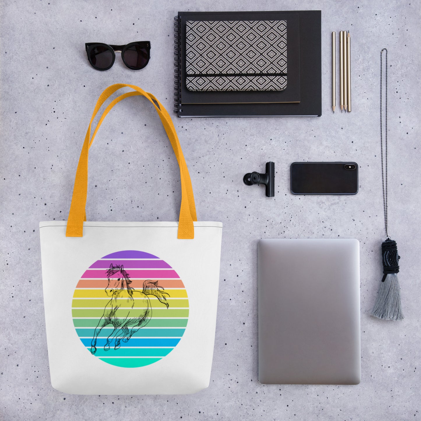 Horse Multi Dot Tote Bag