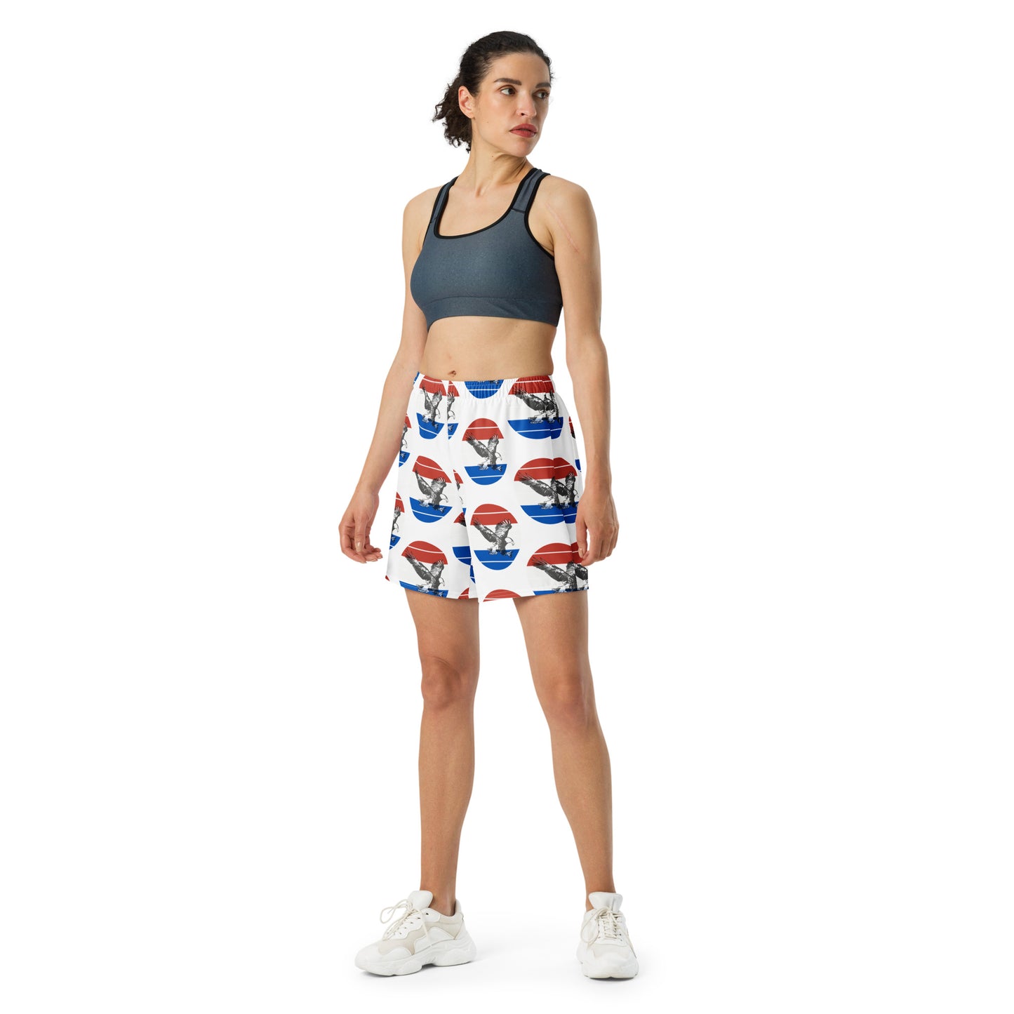 Standard Dot Eagle All-Over Print Unisex Athletic Long Shorts
