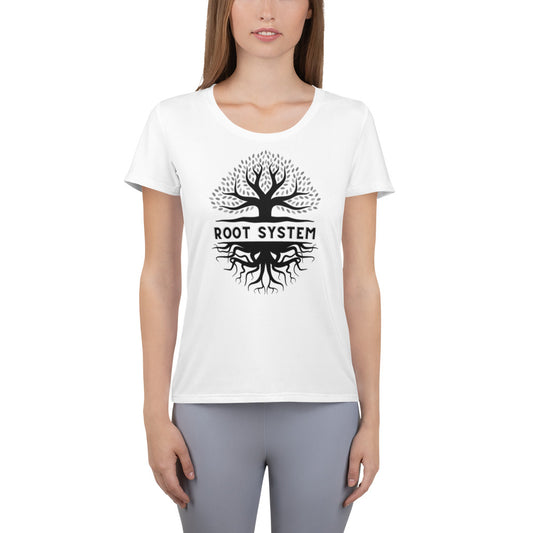 Root System Slender-style Athletic T-shirt