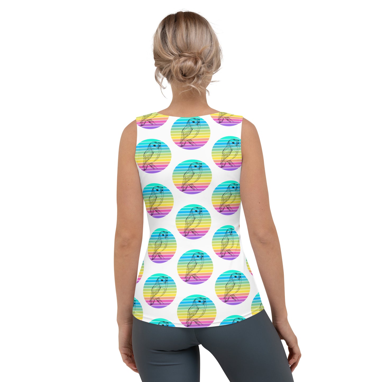 Owl Multi Dot Bodycon Tank Top