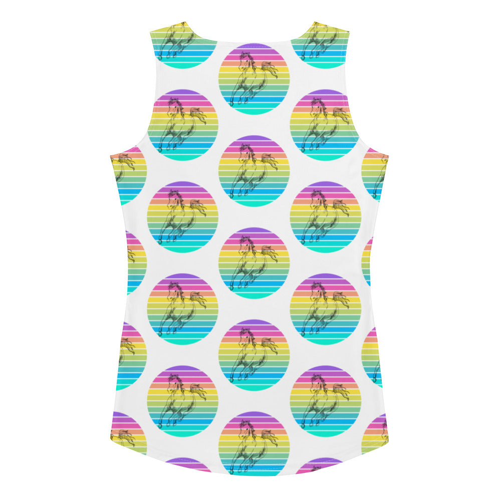 Horse Multi Dot Bodycon Tank Top