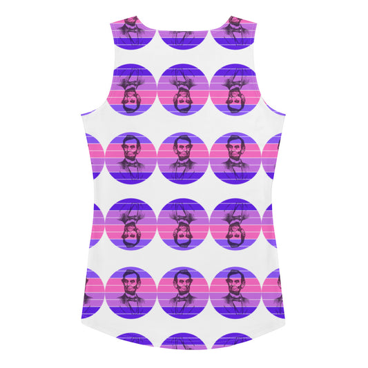 Abe Purple Dot Bodycon Tank Top