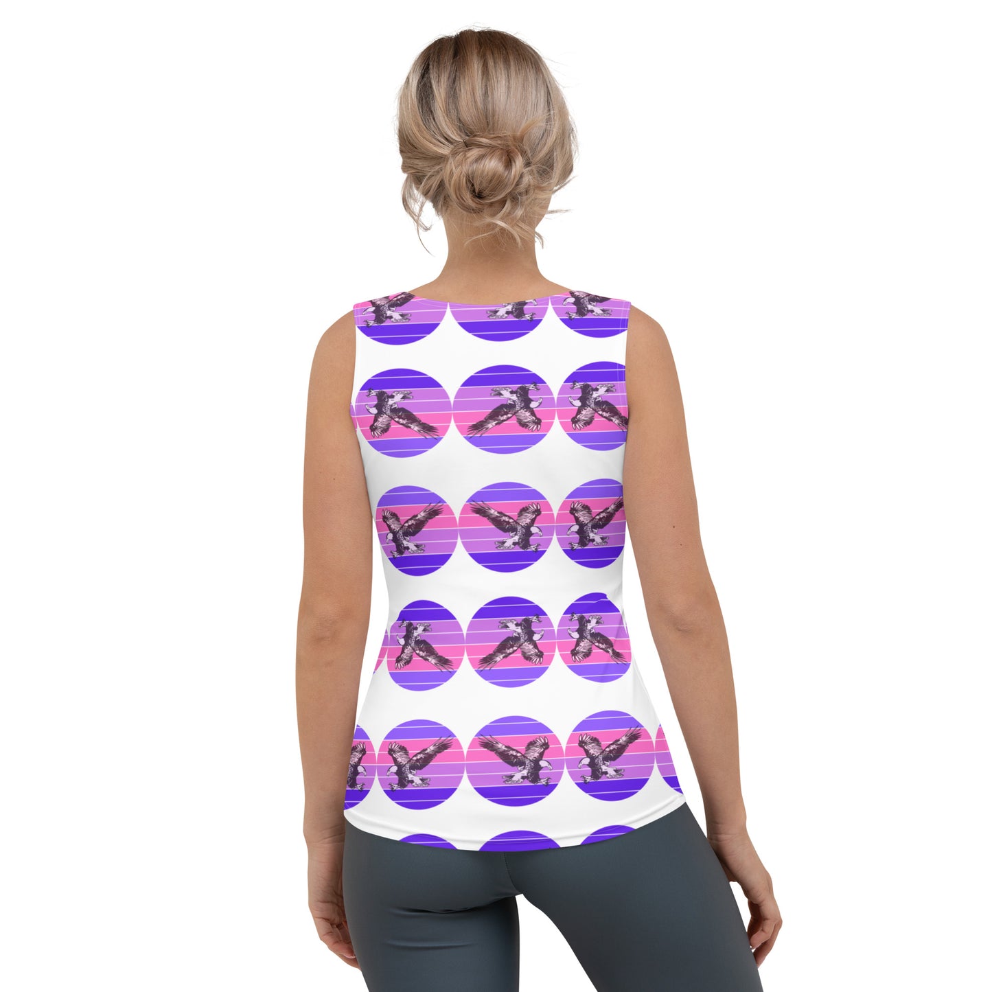 Eagle Purple Dot Bodycon Tank Top