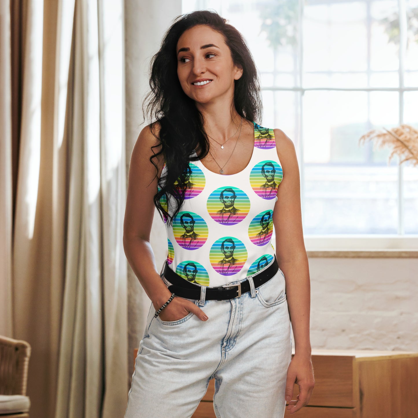 Abe Multi Dot Bodycon Tank Top