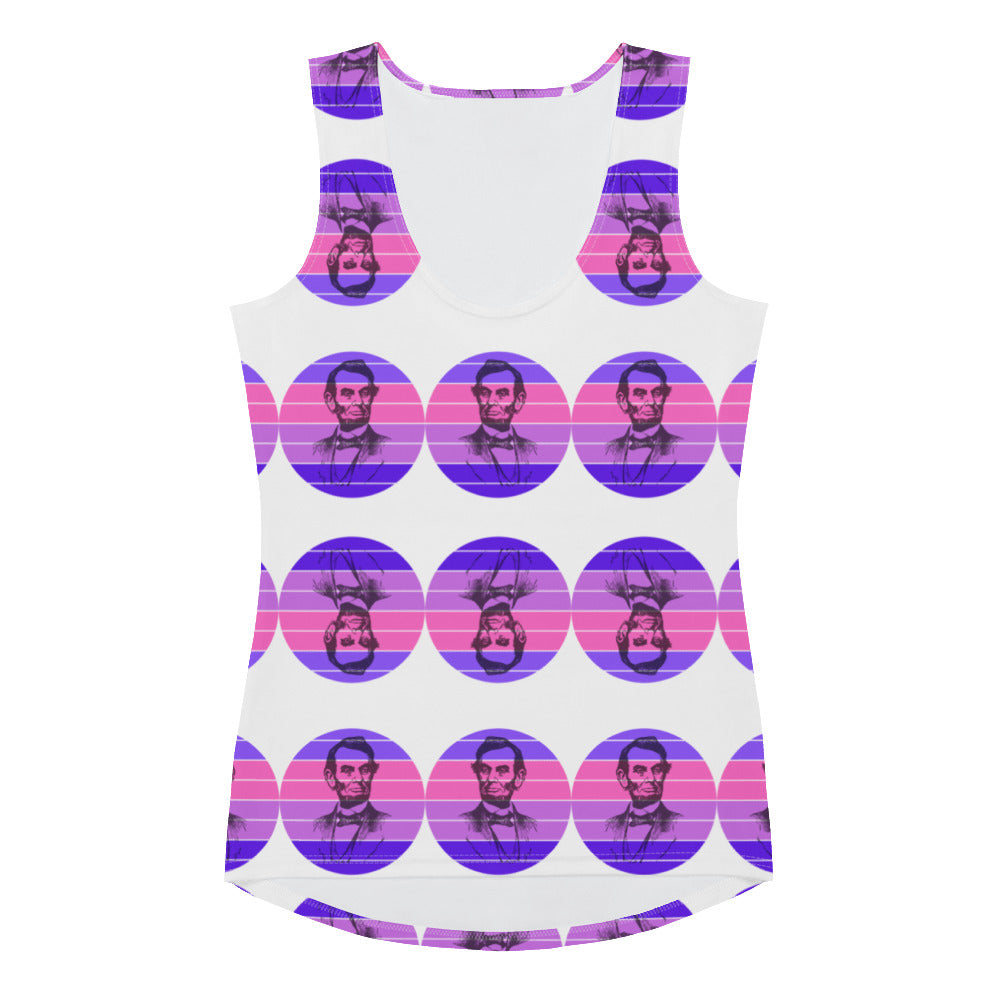 Abe Purple Dot Bodycon Tank Top