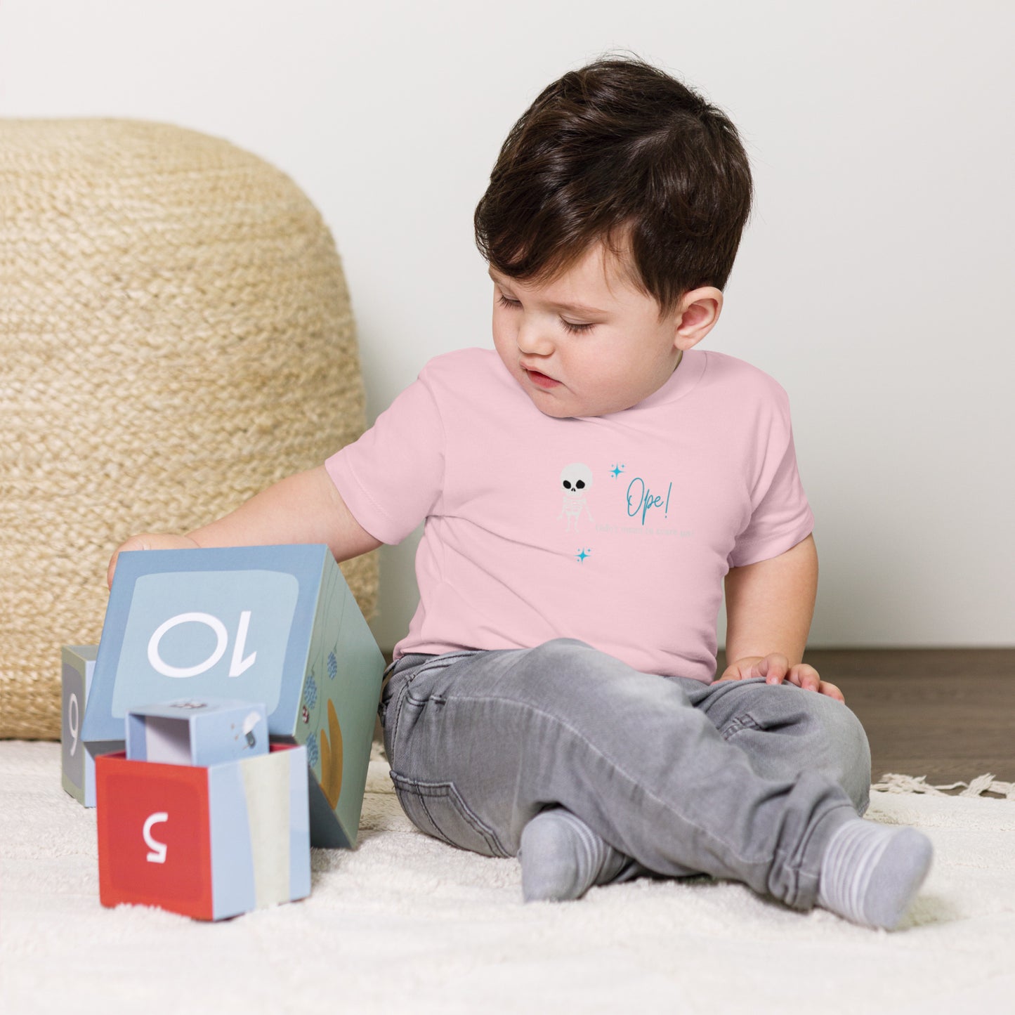 Skeleton Ope! Baby Jersey Short Sleeve Tee