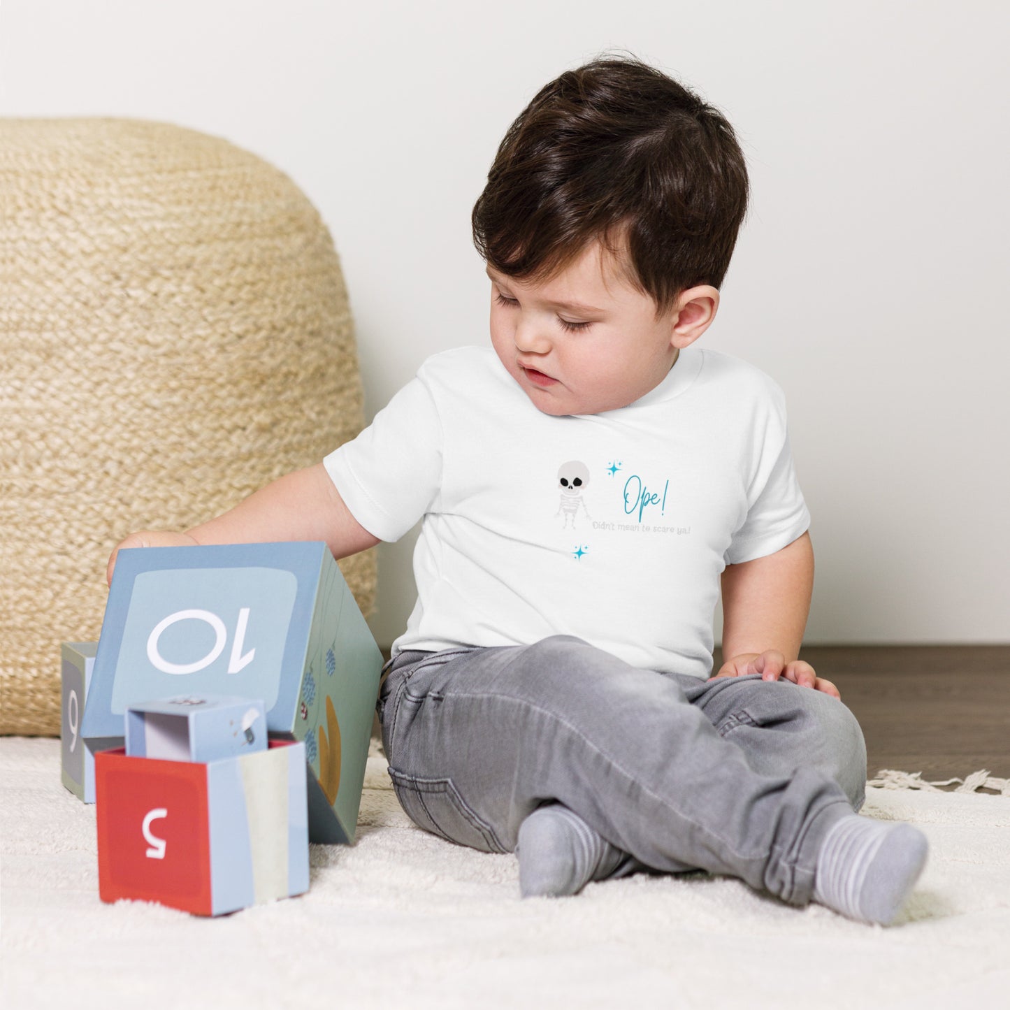 Skeleton Ope! Baby Jersey Short Sleeve Tee