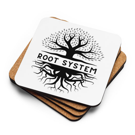 Root System Cork-Back Coaster
