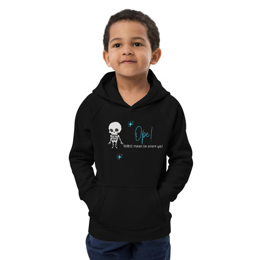 Skeleton Ope! Kids Eco Hoodie