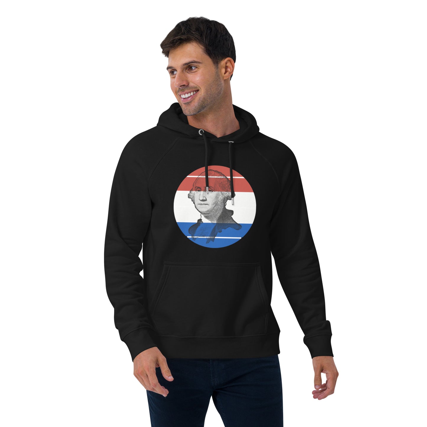 Standard Dot George Unisex Eco Raglan Hoodie