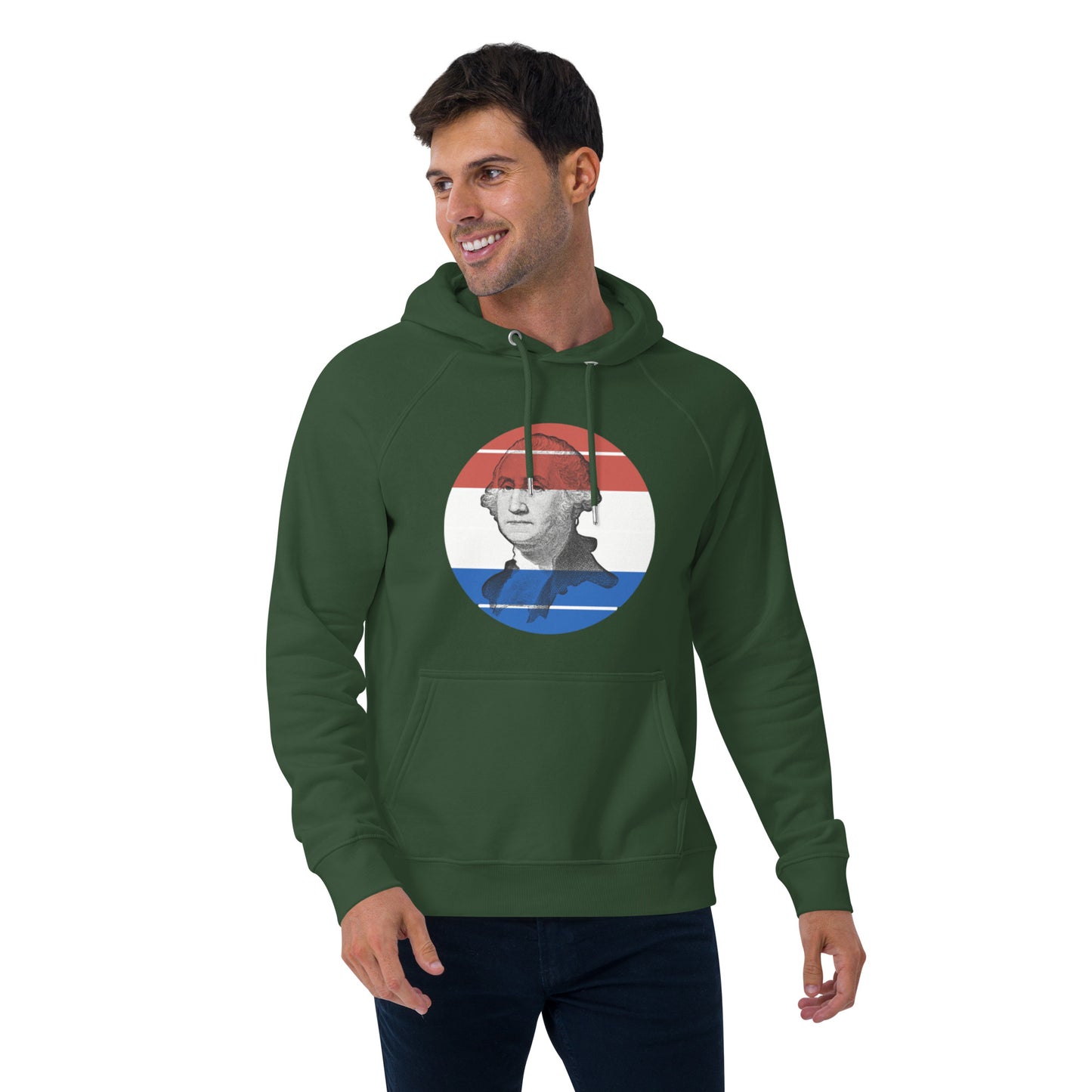 Standard Dot George Unisex Eco Raglan Hoodie