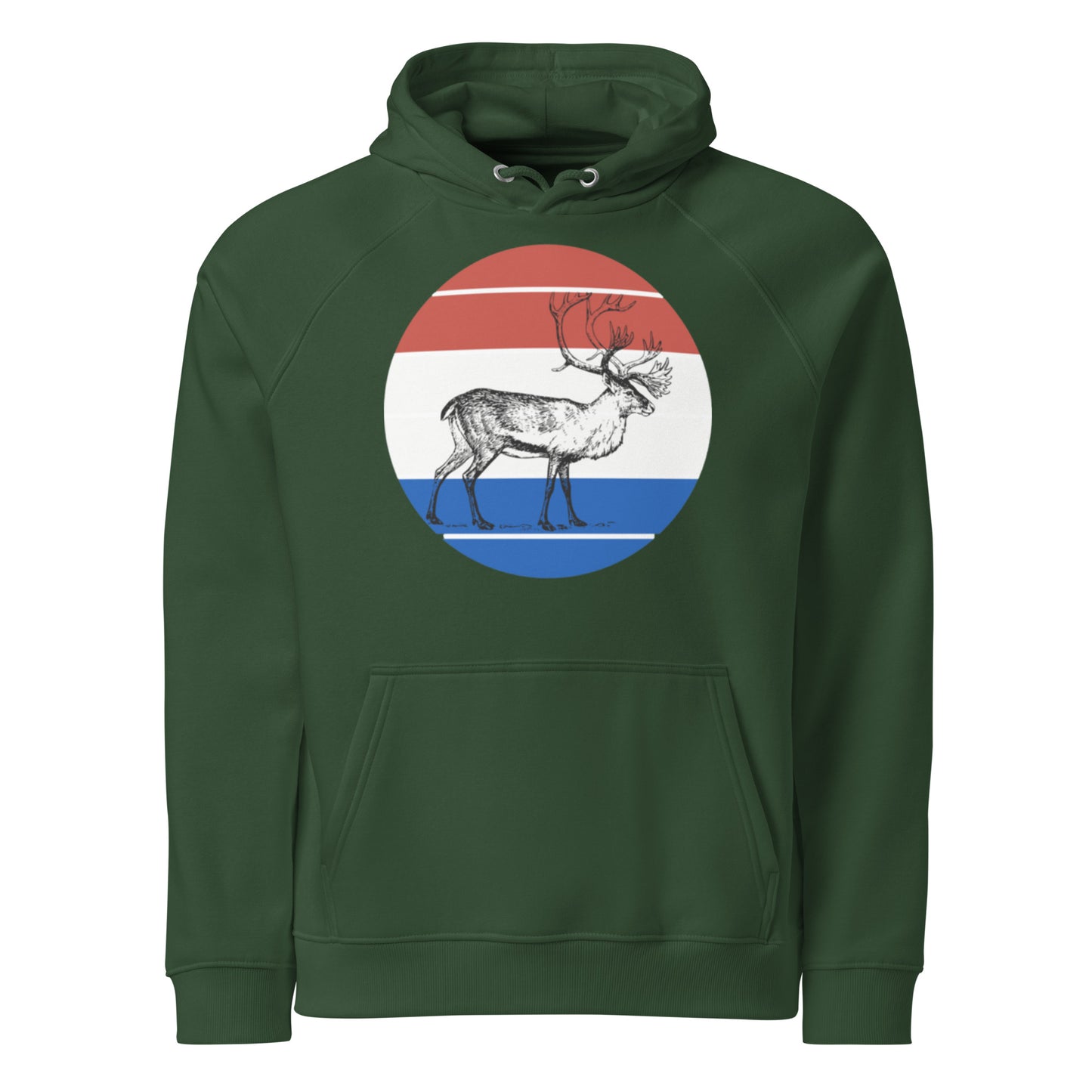 Standard Dot Stag Unisex Eco Raglan Hoodie