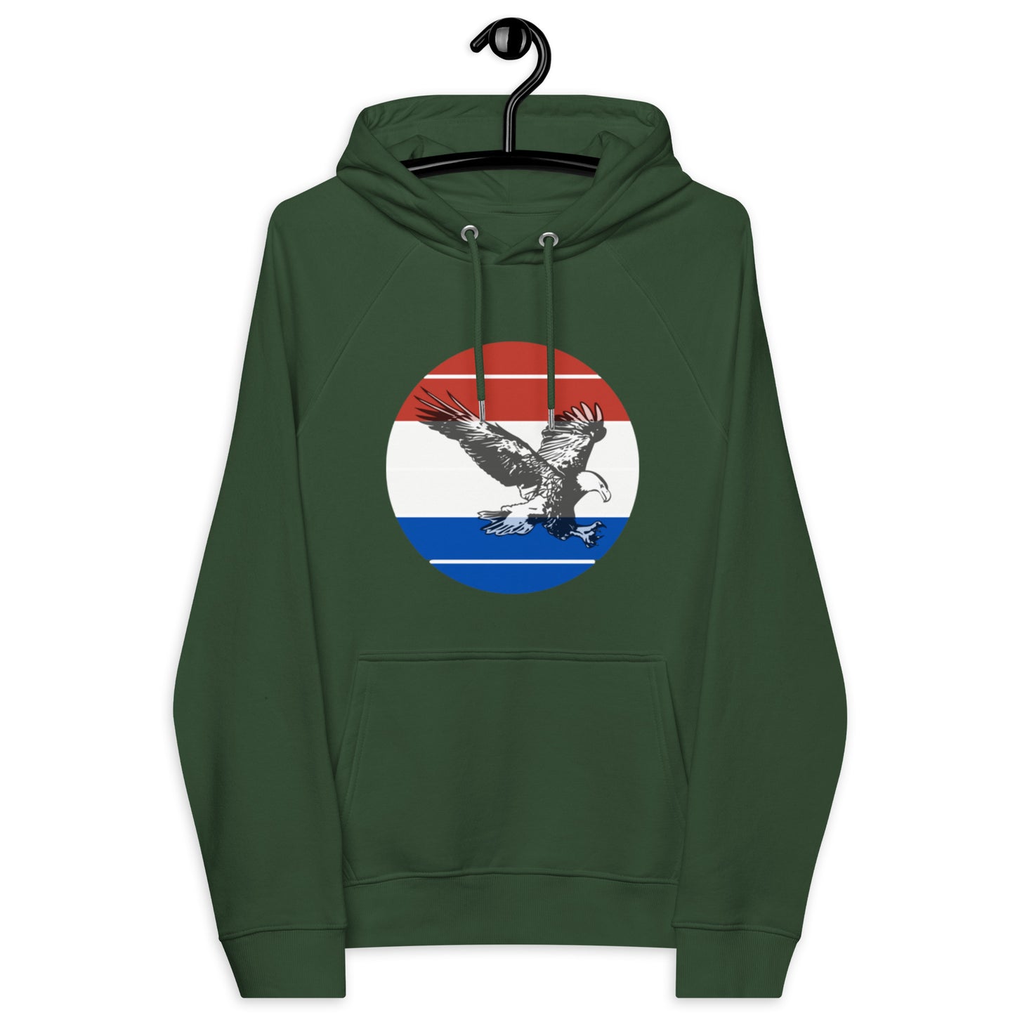 Standard Dot Eagle Unisex Eco Raglan Hoodie