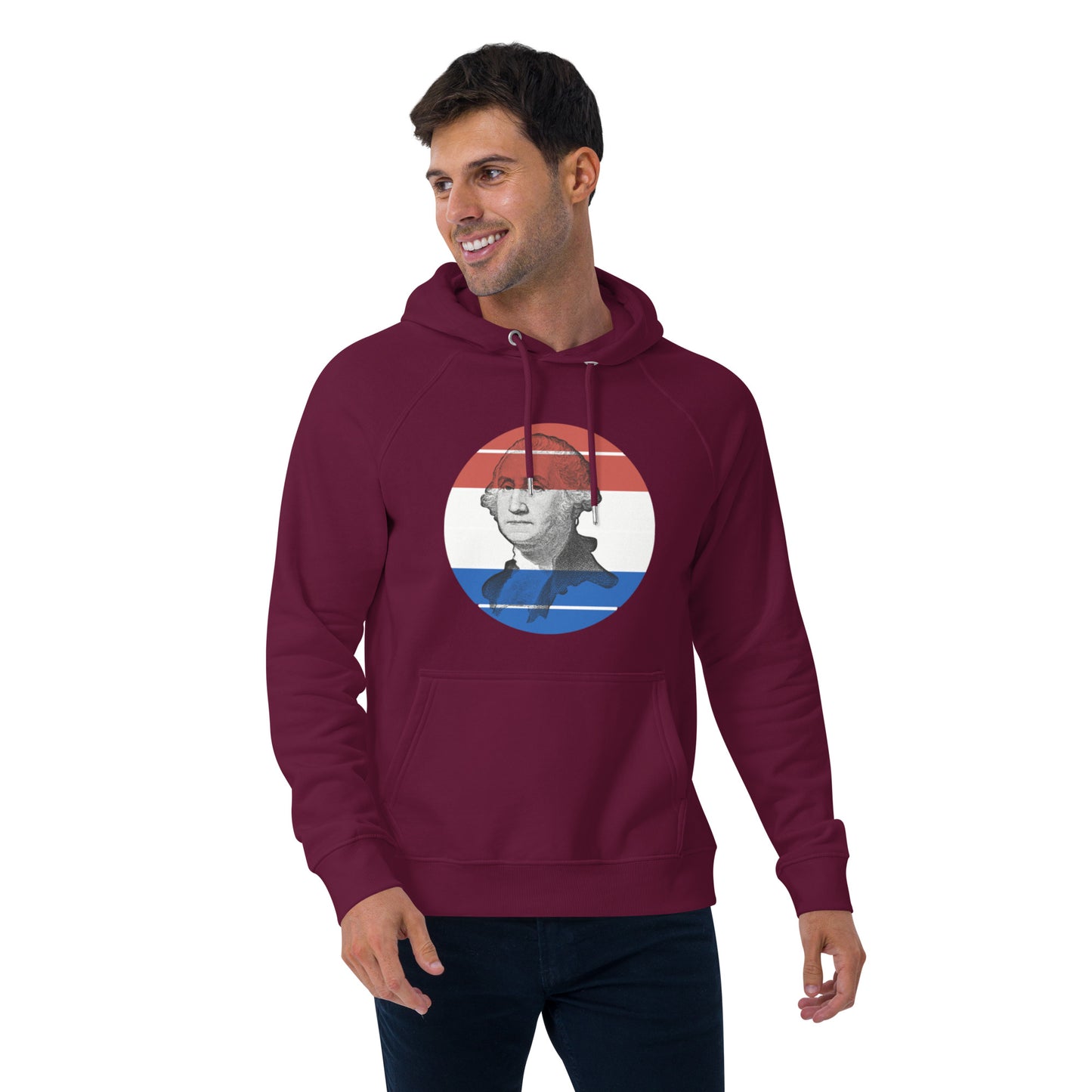 Standard Dot George Unisex Eco Raglan Hoodie