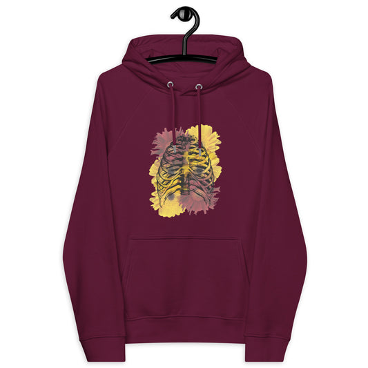 Love Eternal Daisy Lungs Unisex Eco Raglan Hoodie