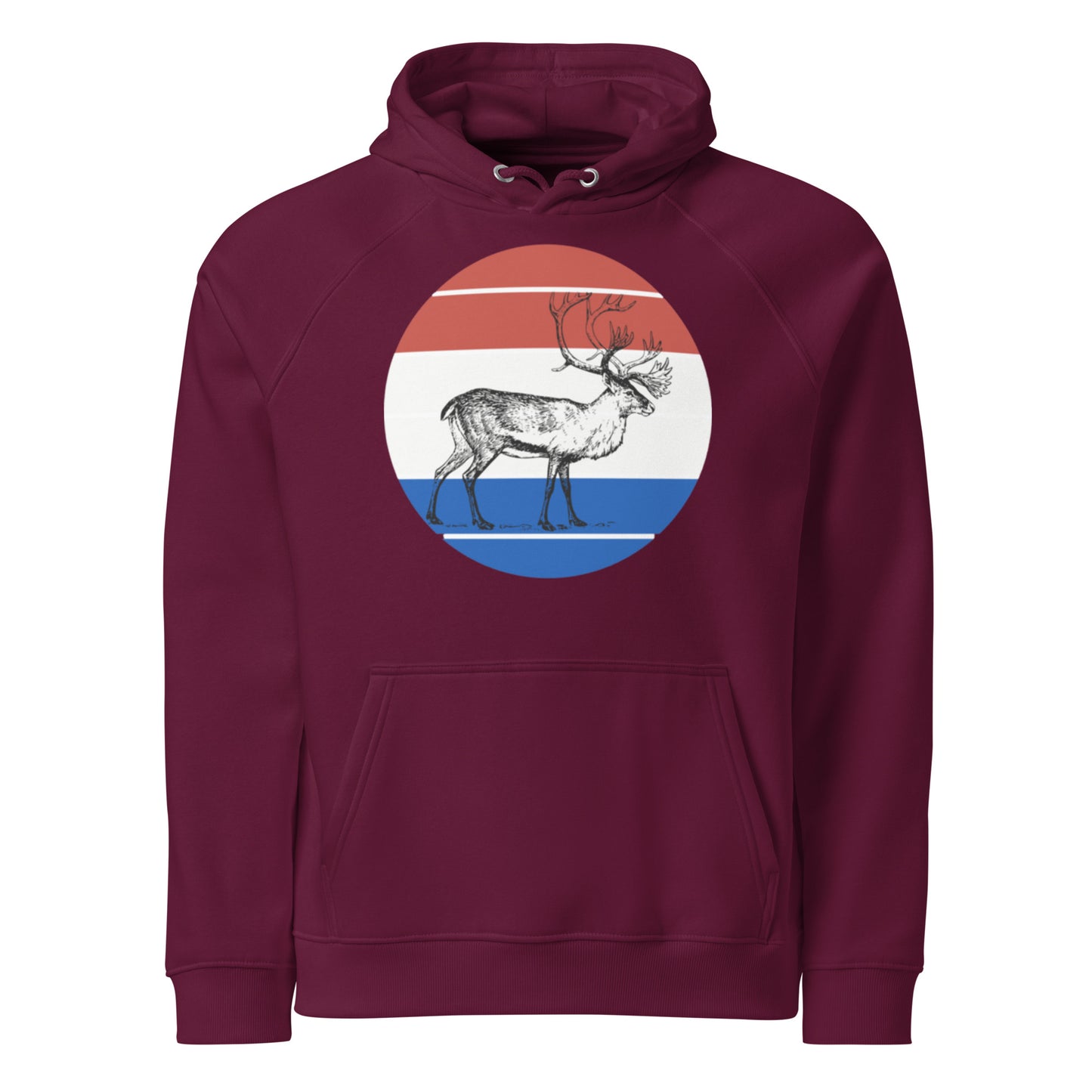 Standard Dot Stag Unisex Eco Raglan Hoodie