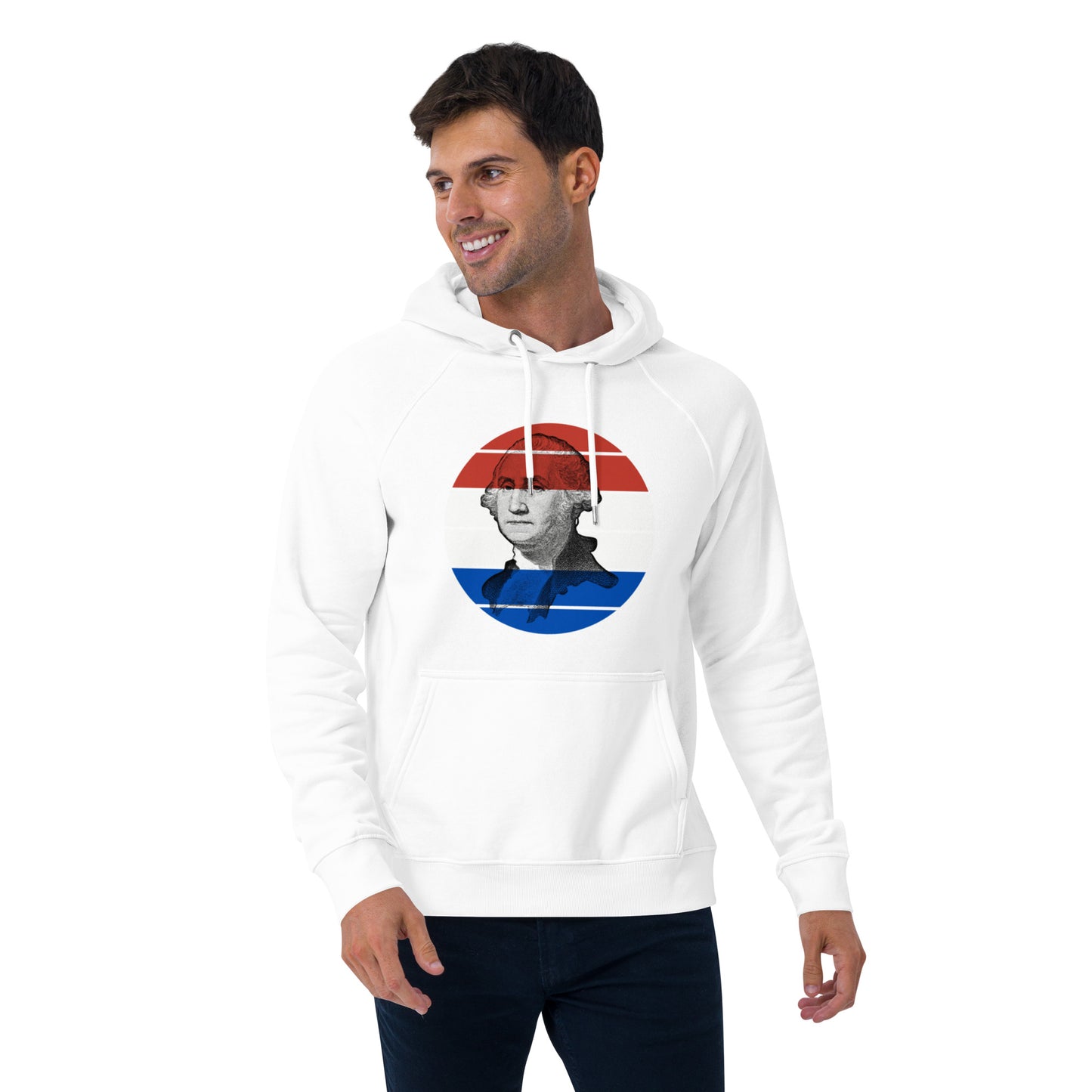 Standard Dot George Unisex Eco Raglan Hoodie