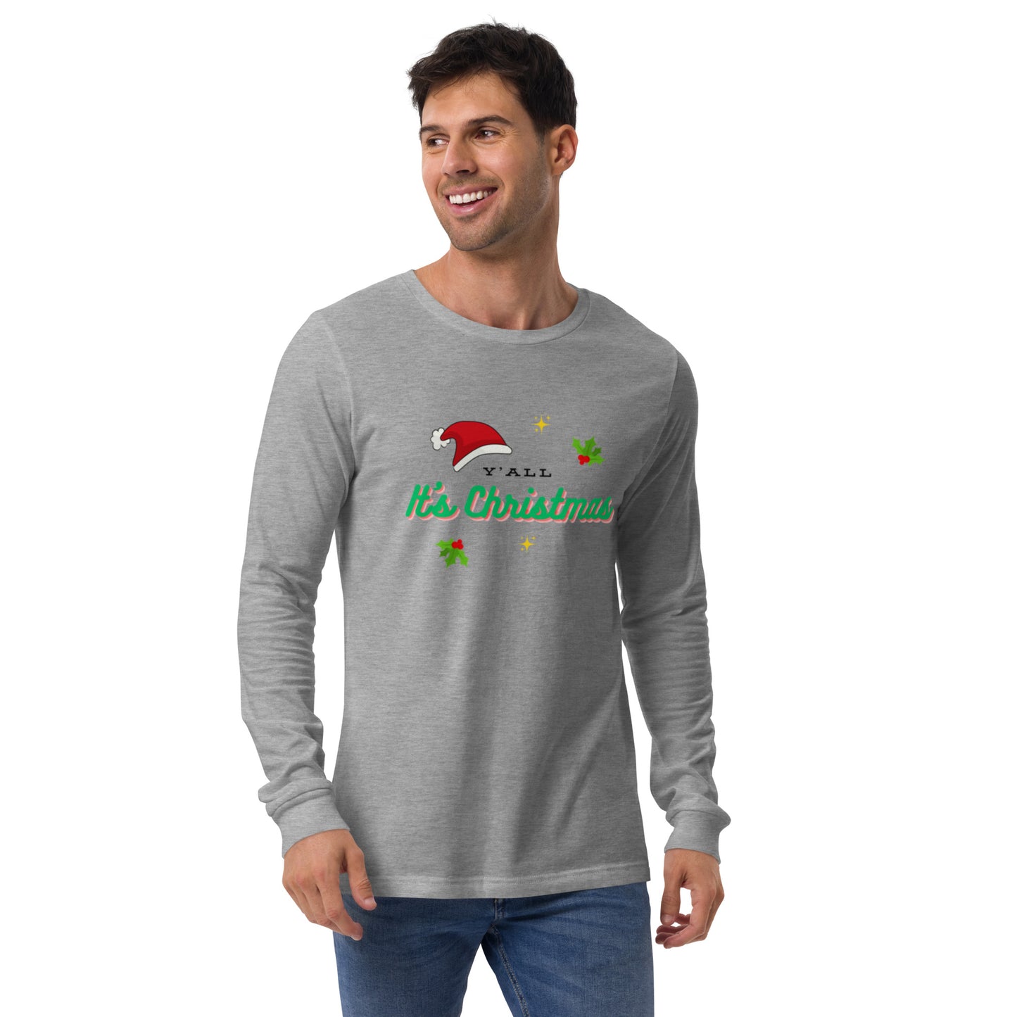 Y'all It's Christmas Unisex Long Sleeve Tee