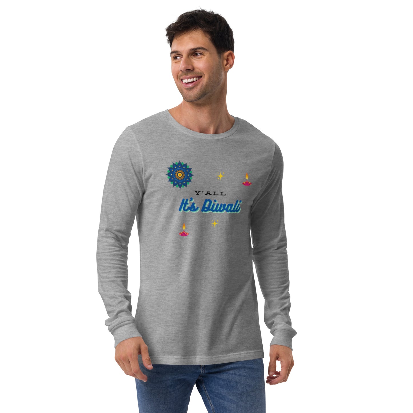 Y'all It's Diwali Unisex Long Sleeve Tee