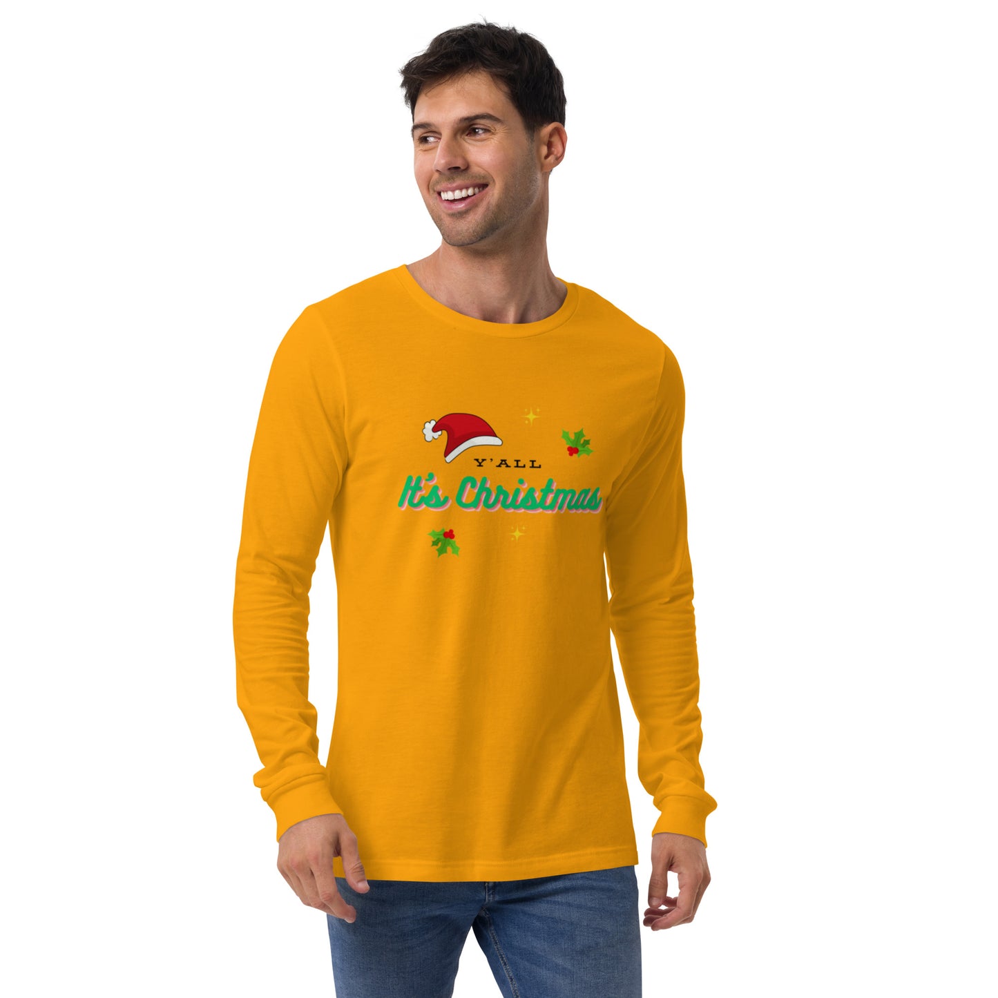 Y'all It's Christmas Unisex Long Sleeve Tee