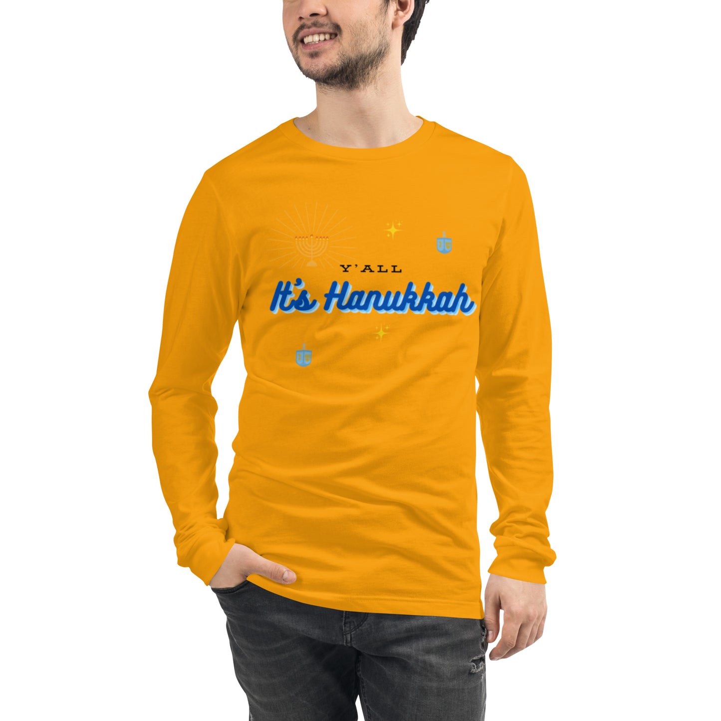 Y'all It's Hanukkah Unisex Long Sleeve Tee
