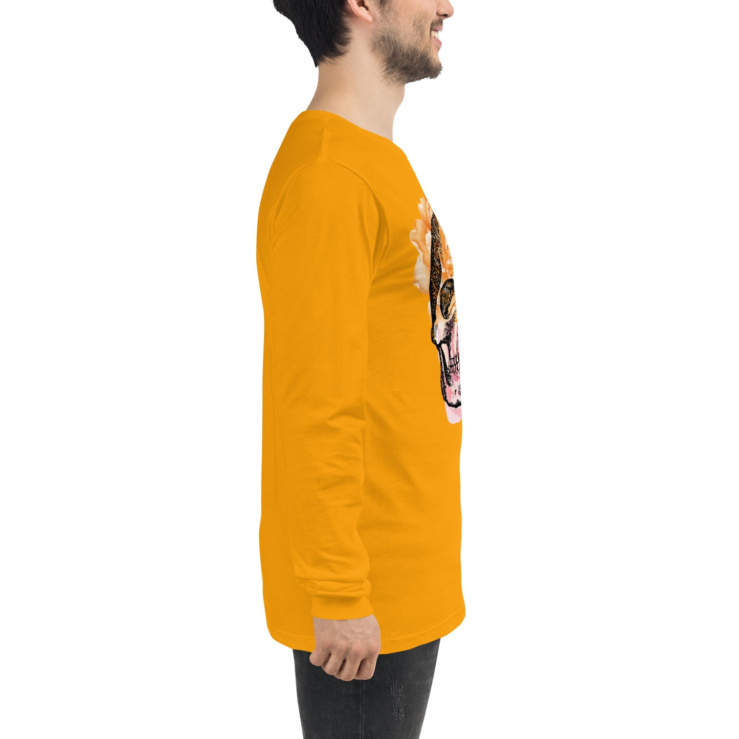 Love Eternal Rosy Skull Unisex Long Sleeve Tee