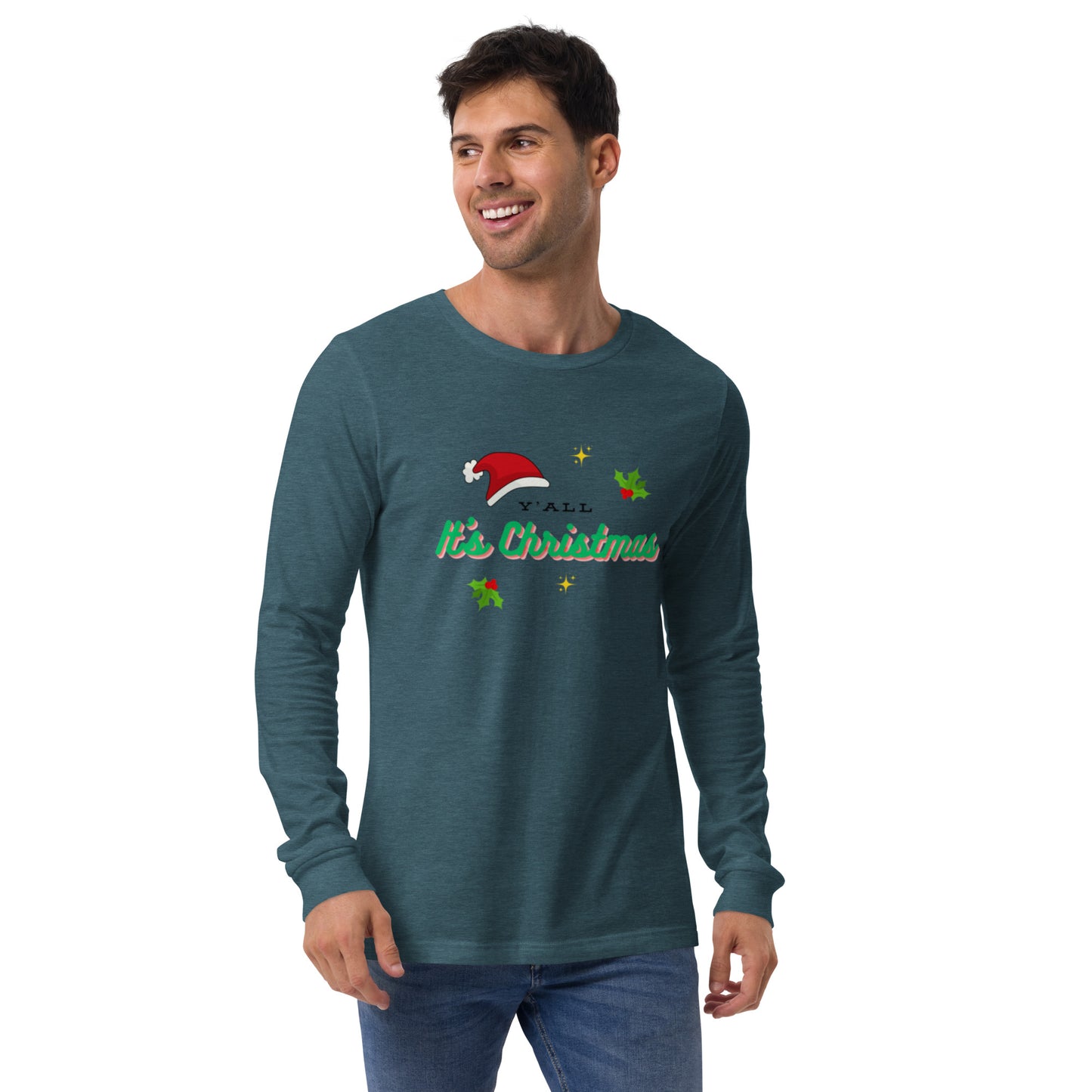 Y'all It's Christmas Unisex Long Sleeve Tee