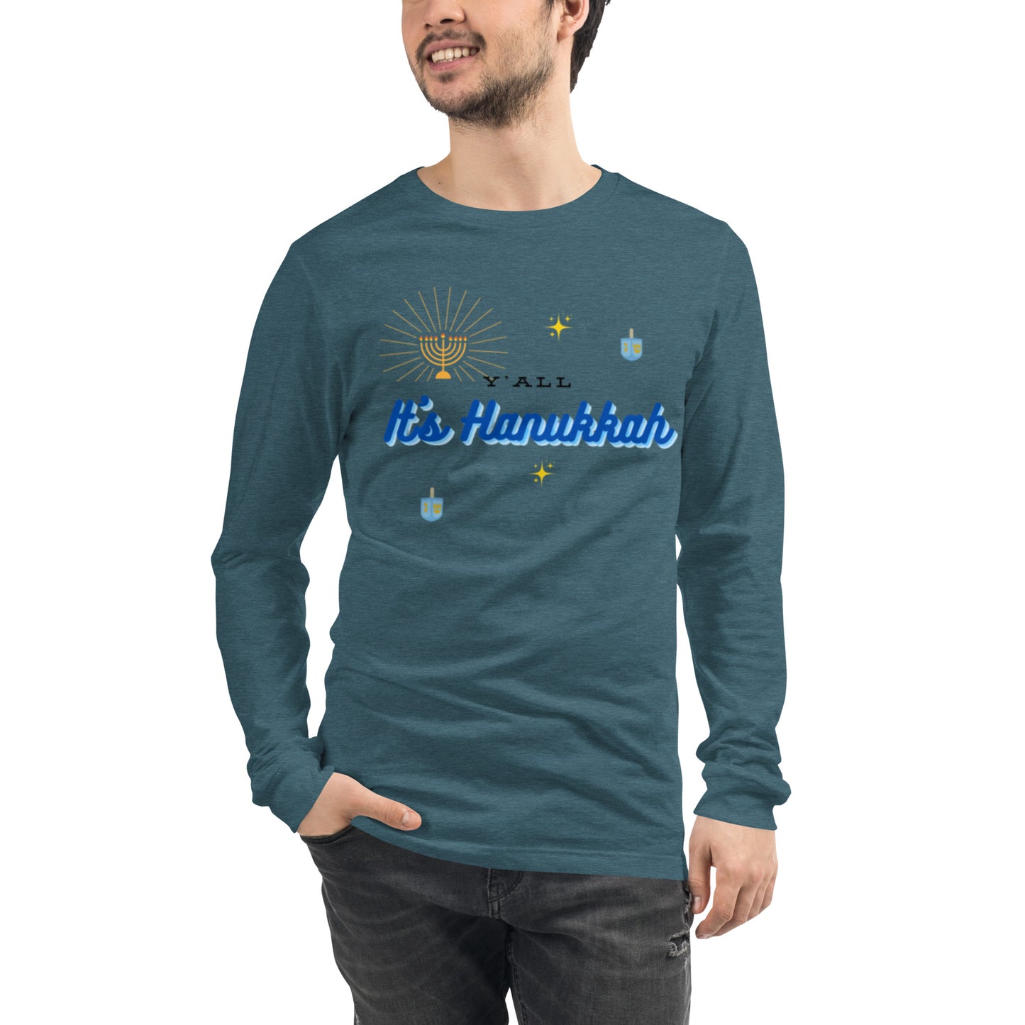 Y'all It's Hanukkah Unisex Long Sleeve Tee
