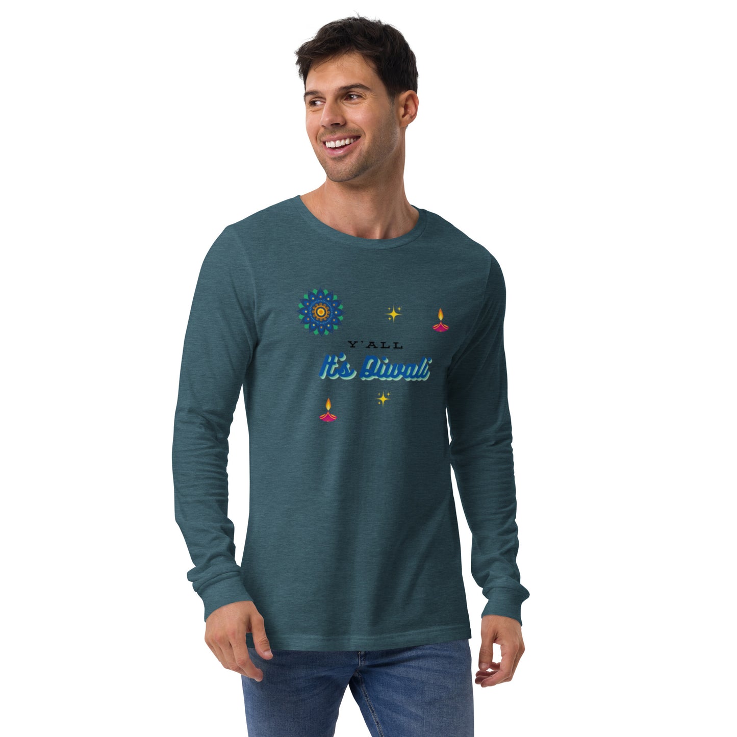 Y'all It's Diwali Unisex Long Sleeve Tee