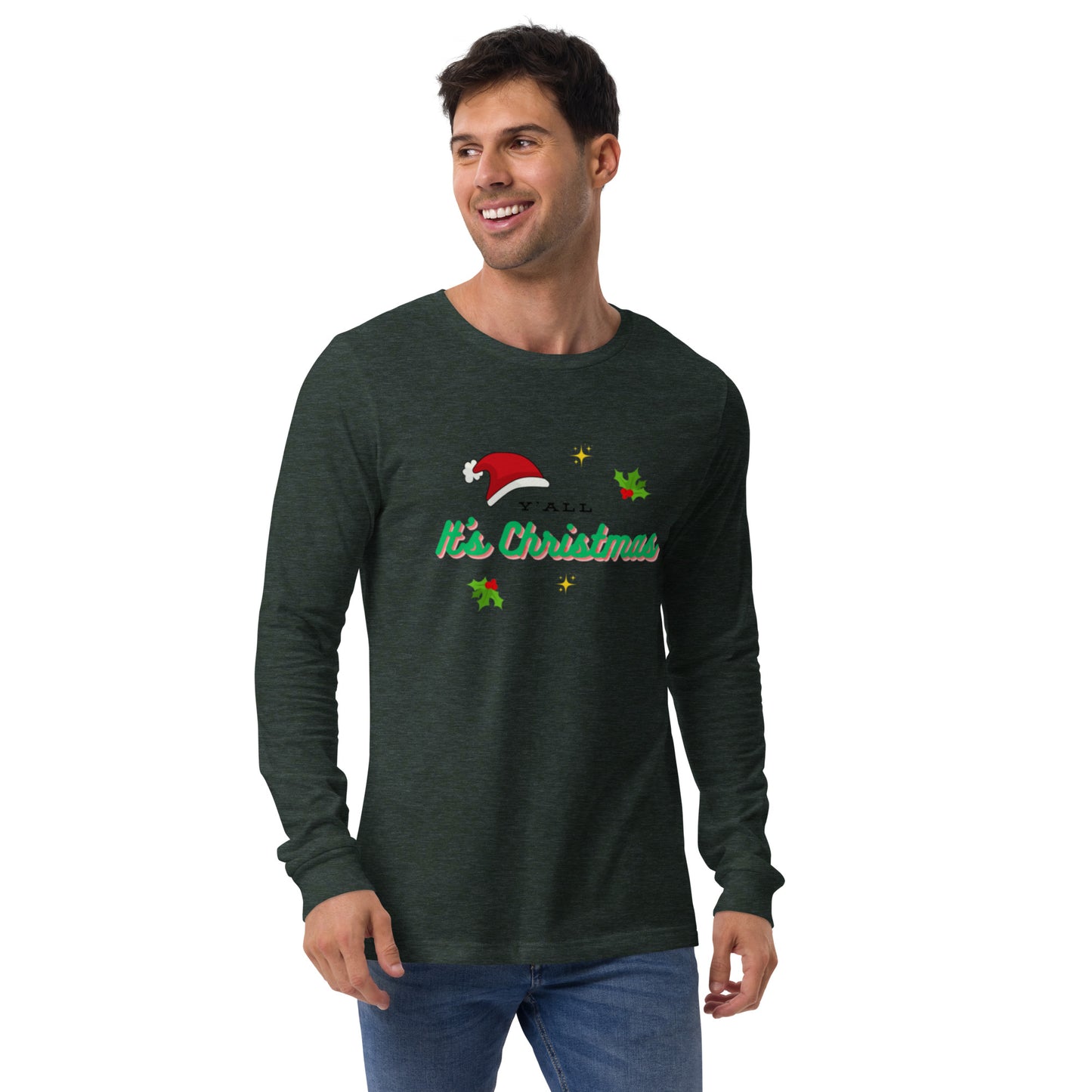 Y'all It's Christmas Unisex Long Sleeve Tee