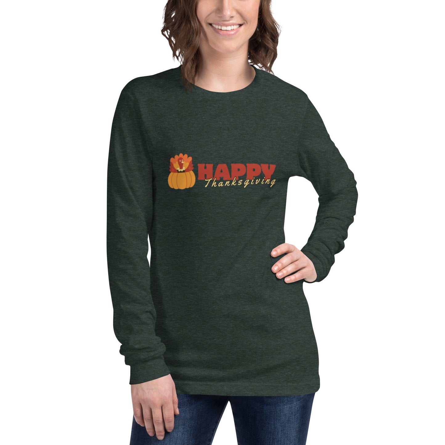 Happy Thanksgiving Unisex Long Sleeve Tee