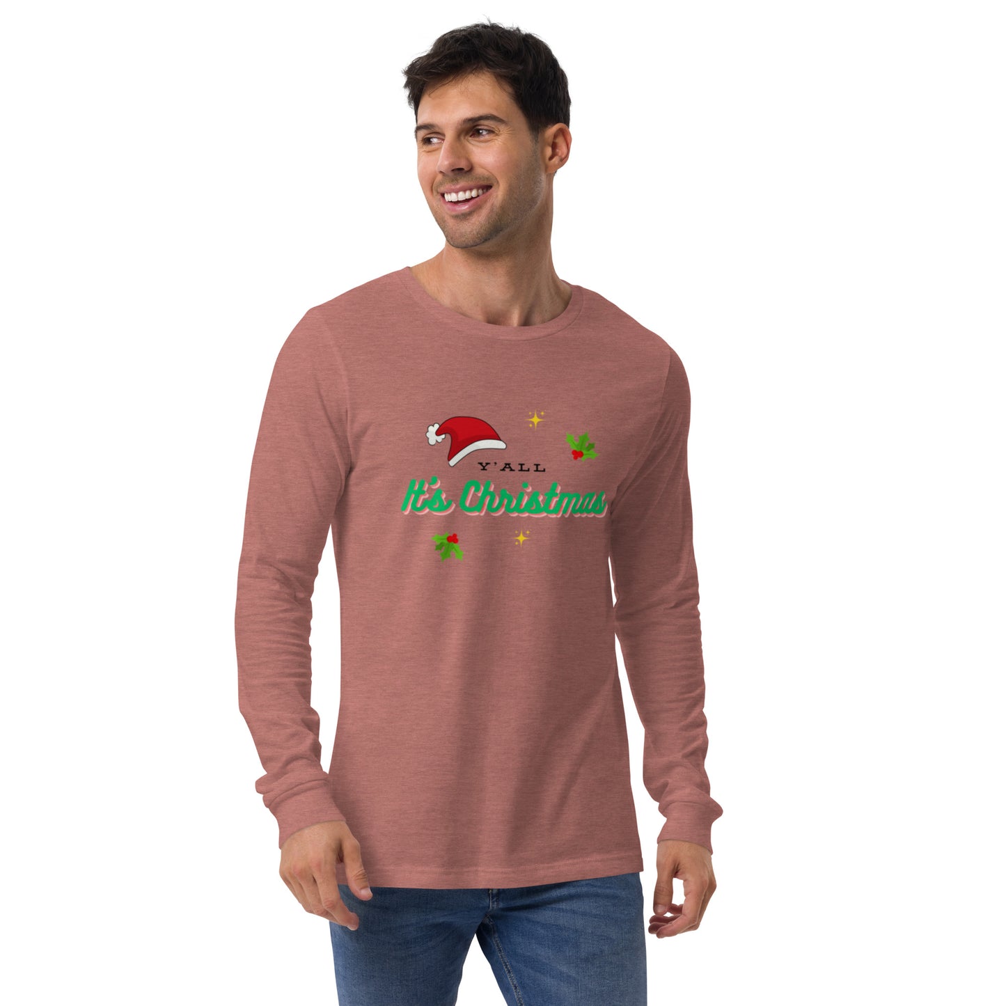 Y'all It's Christmas Unisex Long Sleeve Tee