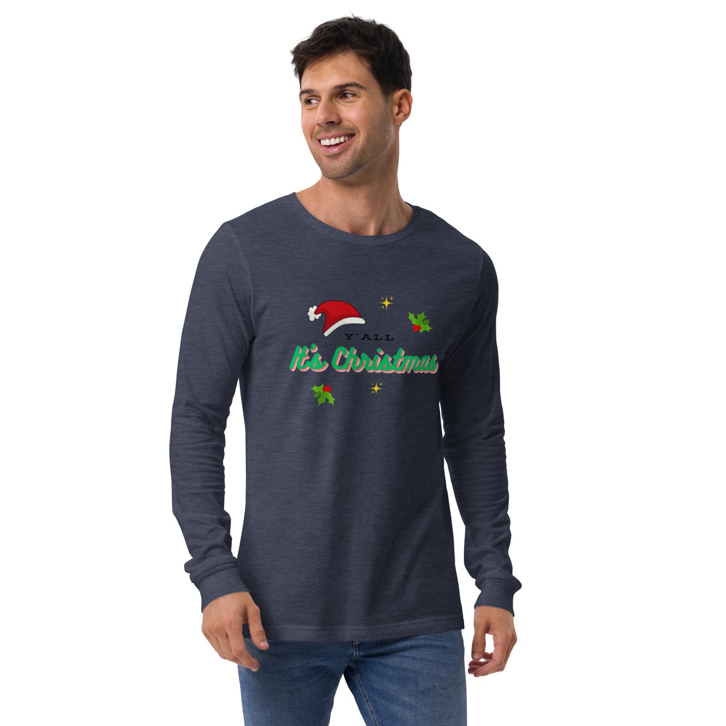 Y'all It's Christmas Unisex Long Sleeve Tee