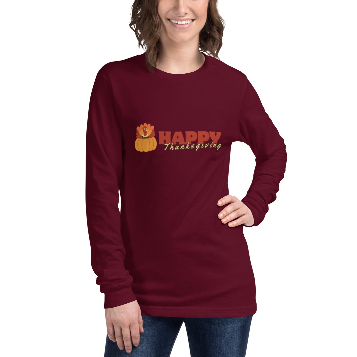 Happy Thanksgiving Unisex Long Sleeve Tee
