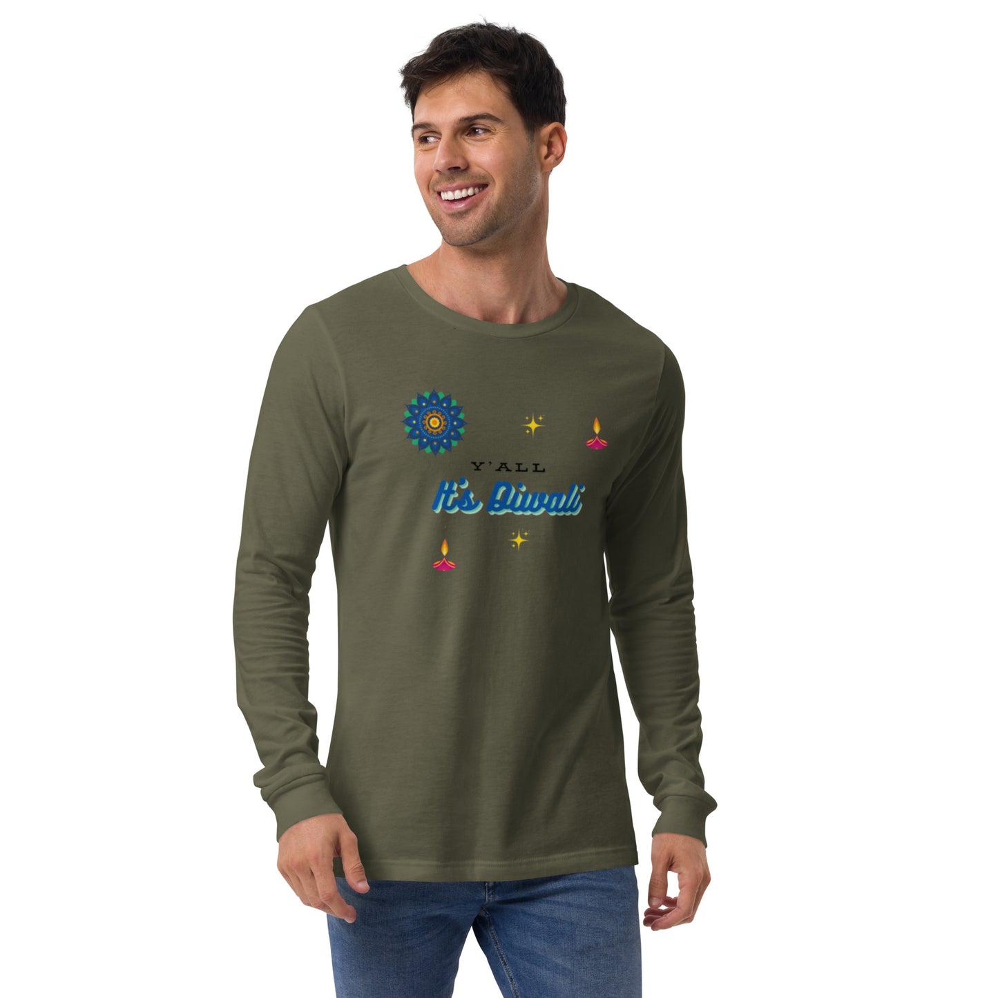 Y'all It's Diwali Unisex Long Sleeve Tee
