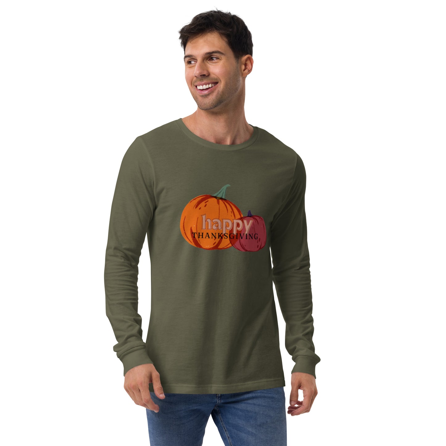 Happy Thanksgiving Unisex Long Sleeve Tee