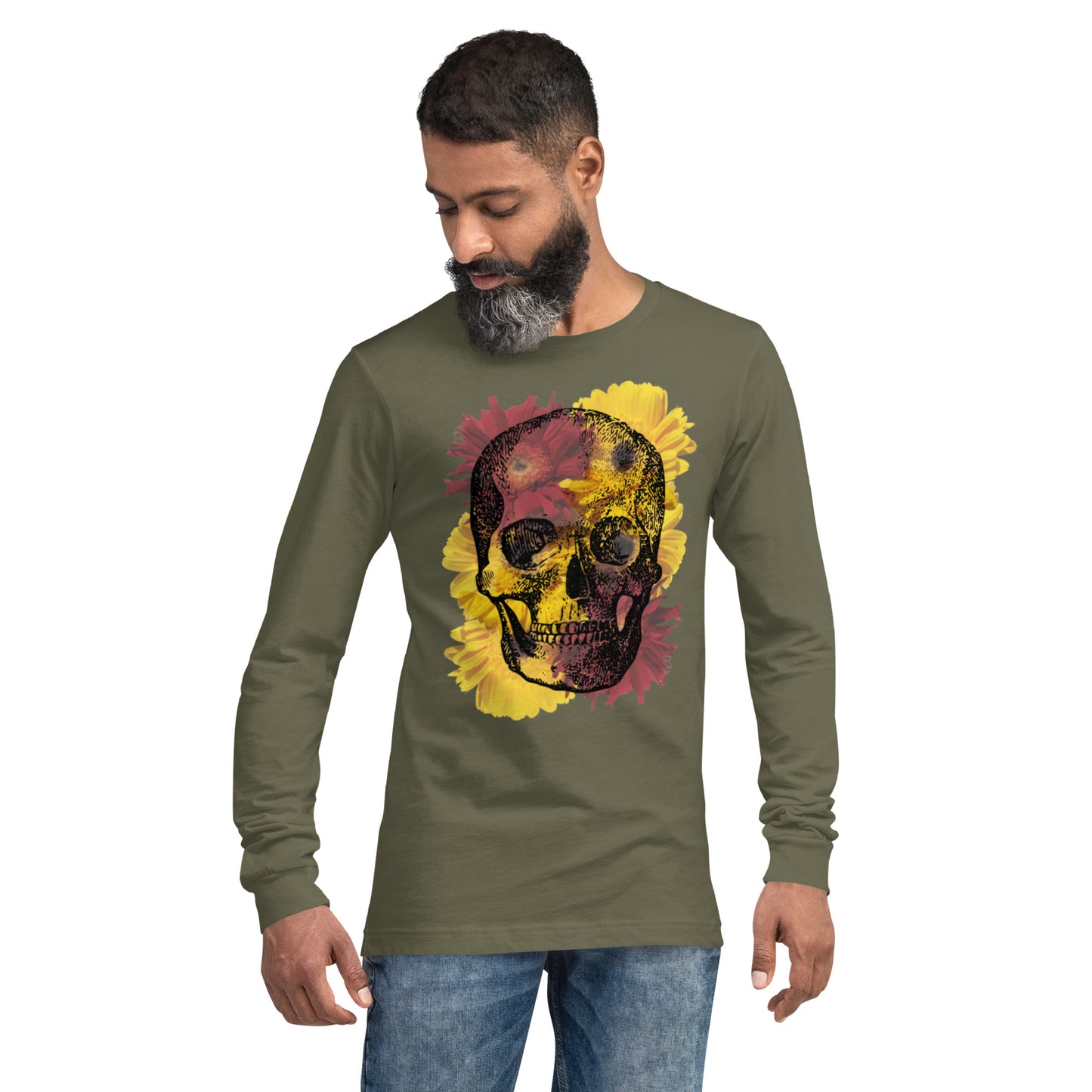 Love Eternal Daisy Skull Unisex Long Sleeve Tee