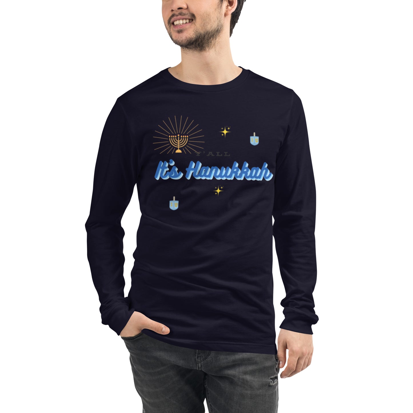 Y'all It's Hanukkah Unisex Long Sleeve Tee
