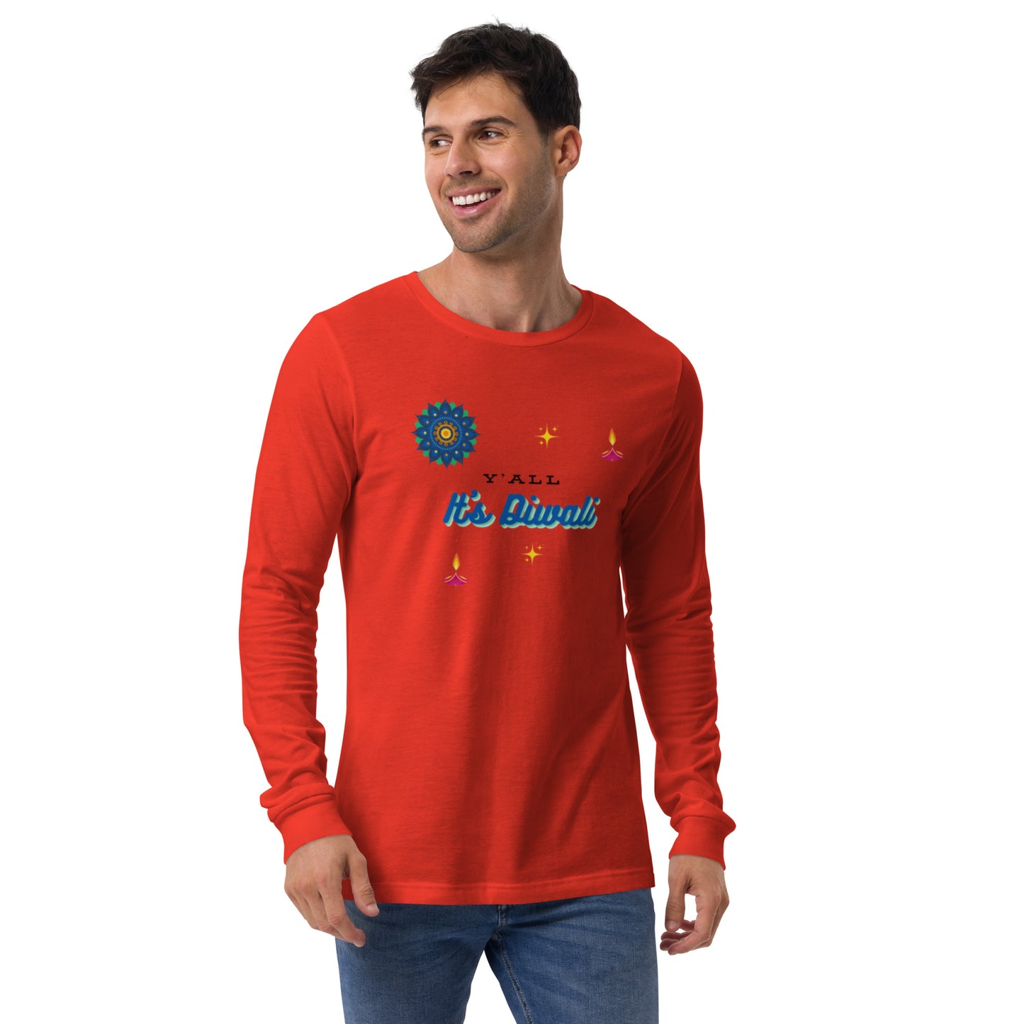 Y'all It's Diwali Unisex Long Sleeve Tee