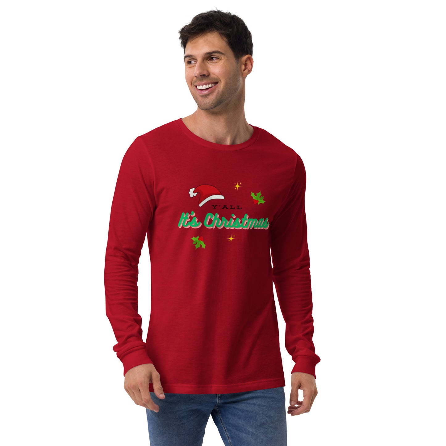 Y'all It's Christmas Unisex Long Sleeve Tee