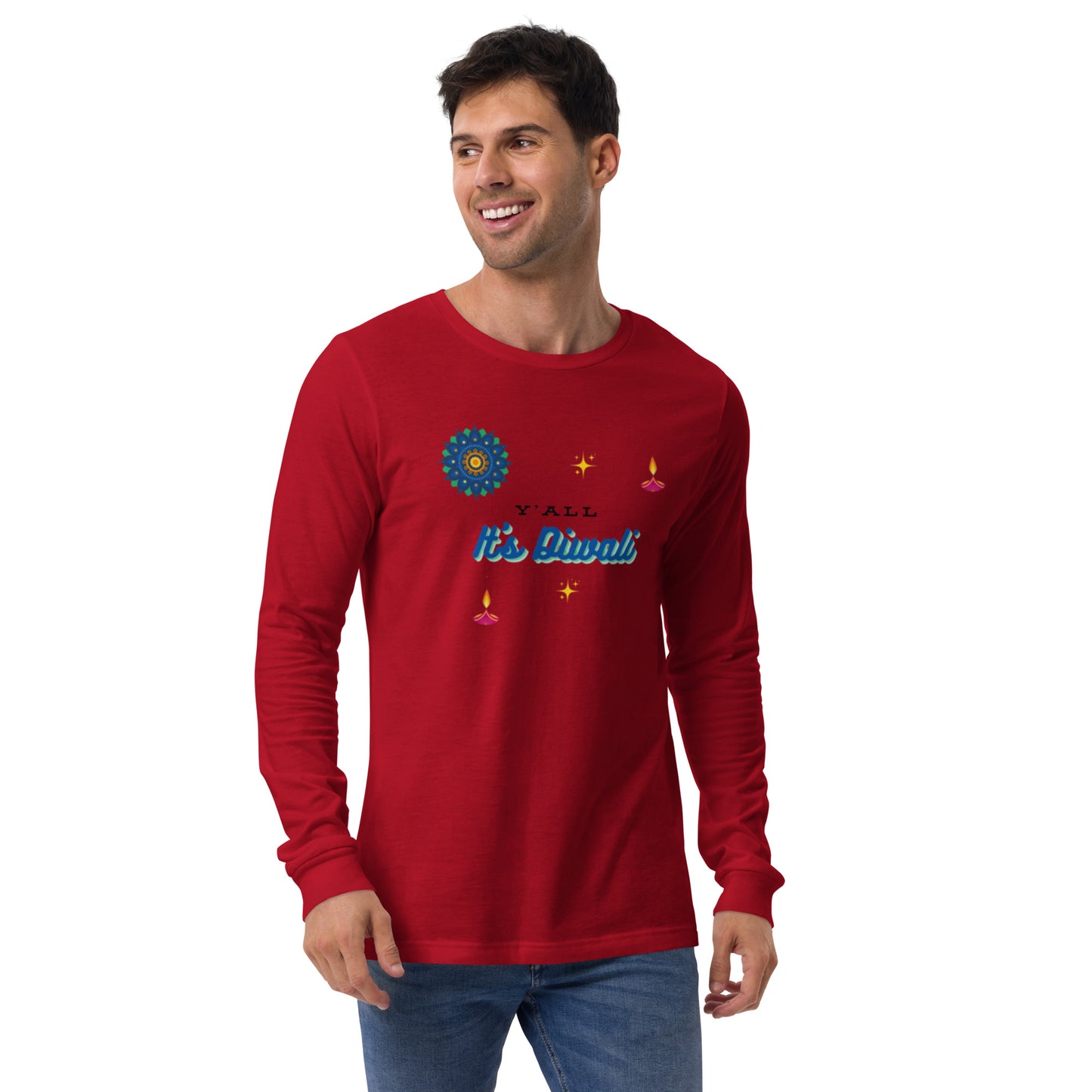 Y'all It's Diwali Unisex Long Sleeve Tee