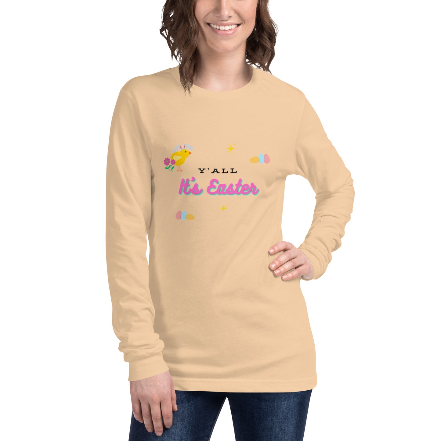 Y'all It's Easter Unisex Long Sleeve Tee