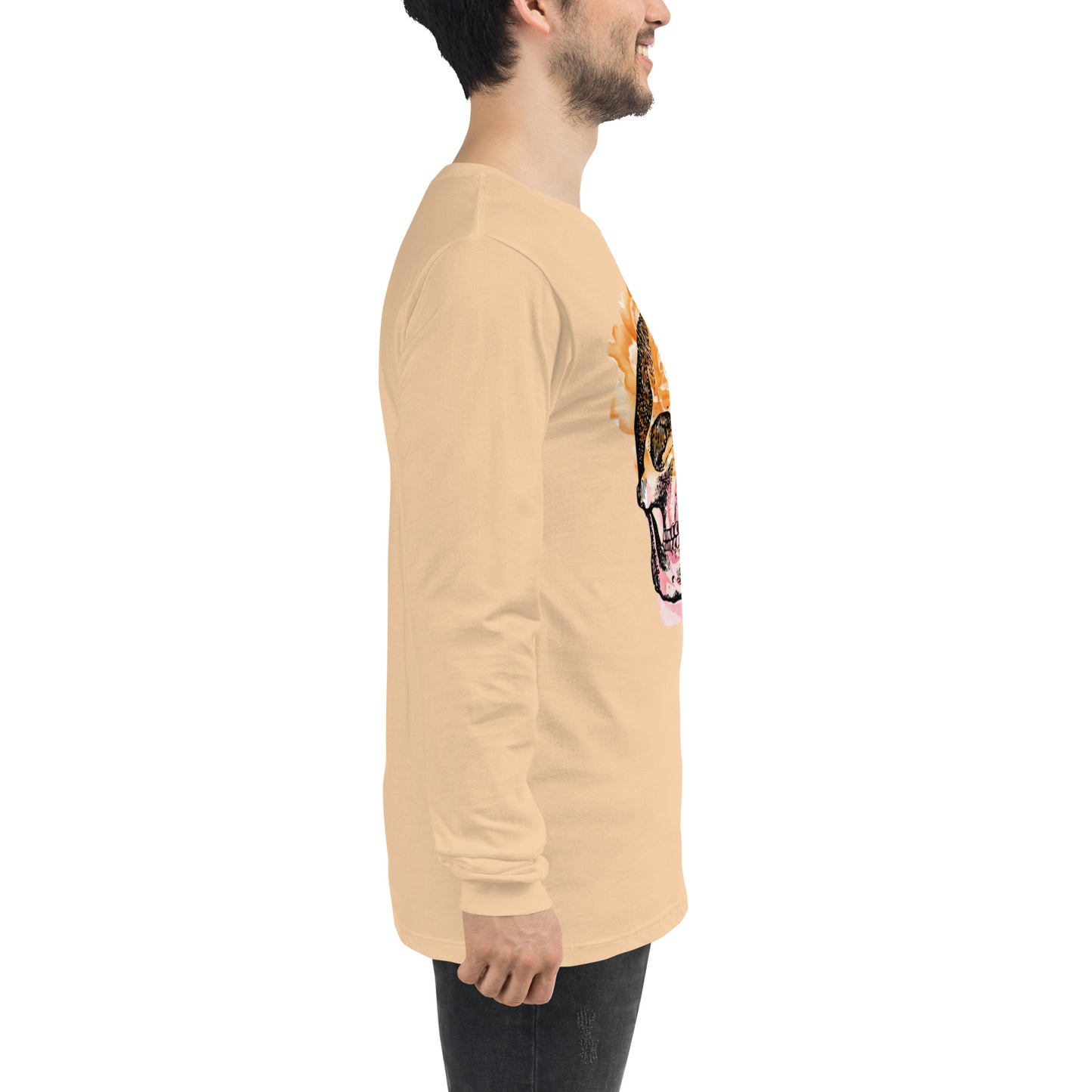Love Eternal Rosy Skull Unisex Long Sleeve Tee