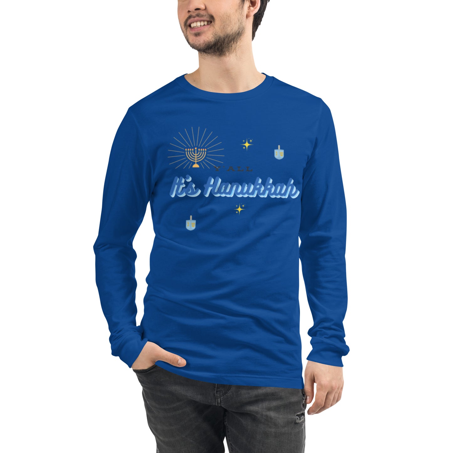 Y'all It's Hanukkah Unisex Long Sleeve Tee