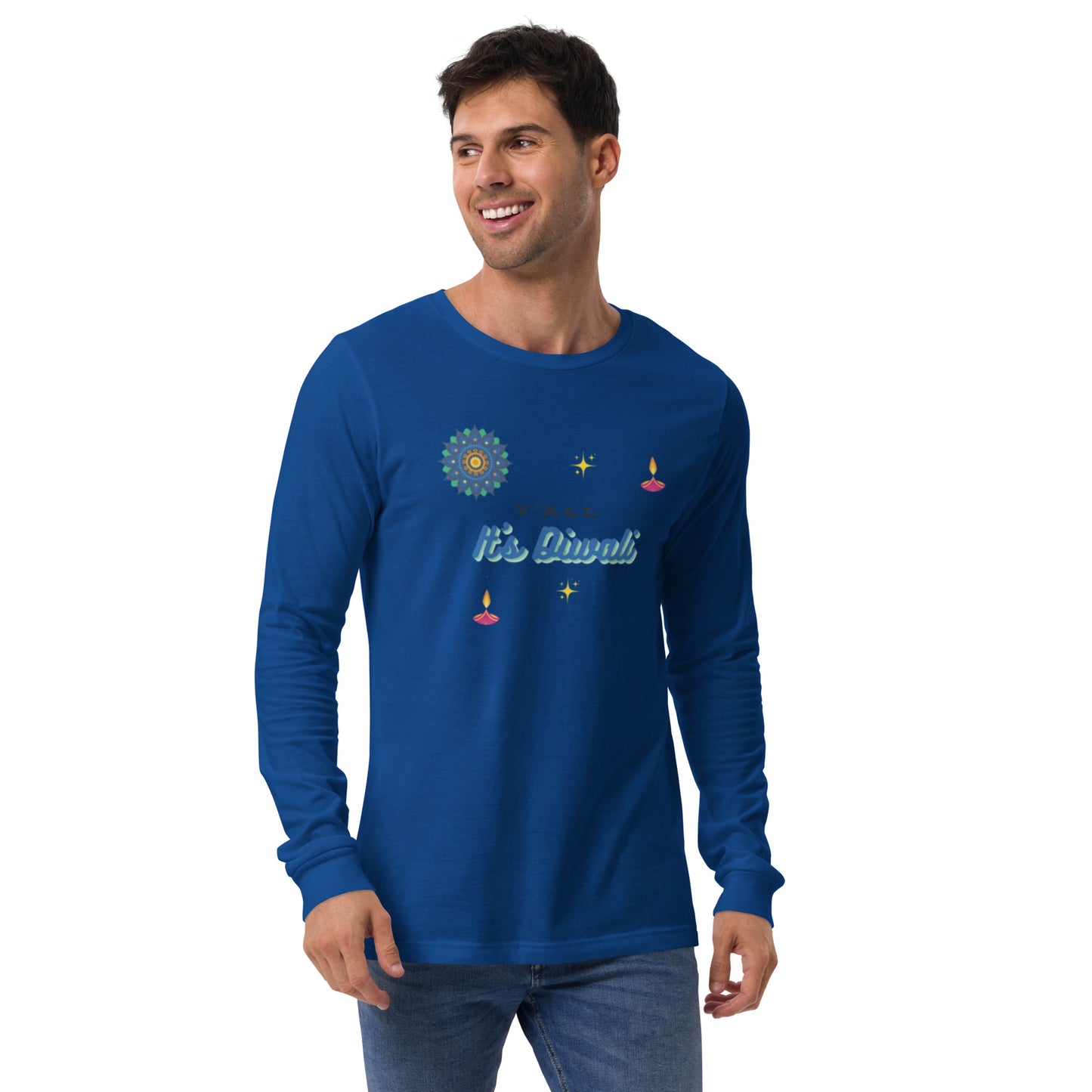 Y'all It's Diwali Unisex Long Sleeve Tee