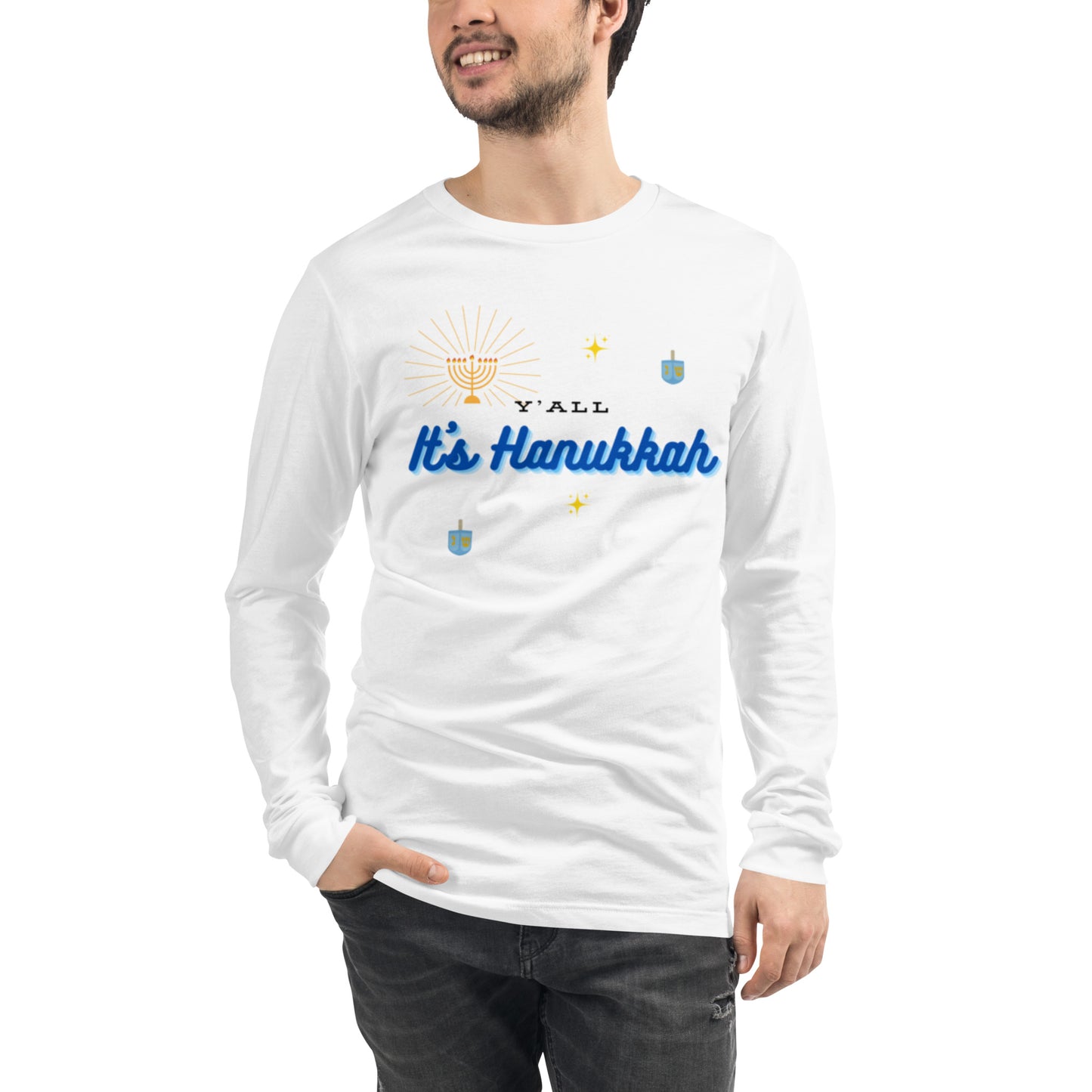 Y'all It's Hanukkah Unisex Long Sleeve Tee