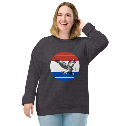 Standard Dot Eagle Unisex Organic Raglan Sweatshirt
